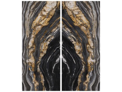 Anatolia 120x280 Majesto Oro Noir Bookmatch Cut Polished Rectified Colorsync Sintered Slab 6 mm - 1