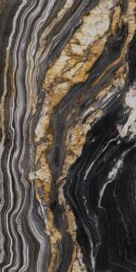 Anatolia 160x320 Oro Noir Block 25 Bookmatch Cut Polished Rectified Colorsync Sintered Slab 6 mm - Anatolia