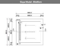 Aquanit 80x80 Beton Taupe Slope Line - Aquanit