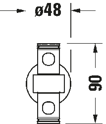 Duravit D-Code 2'li Havlu Askısı Mat Siyah - 0099224600 - 3
