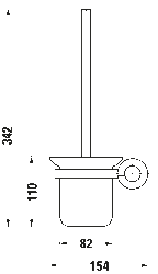 Duravit D-Code Duvardan Tuvalet Fırçası Mat Siyah - 0099274600 - 3