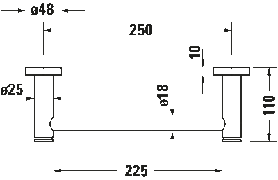 Duravit D-Code Havlu Askısı 25 cm Krom - 0099141000 - 3