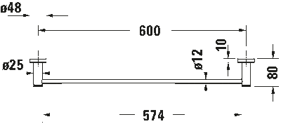 Duravit D-Code Havlu Askısı 60 cm Krom - 0099241000 - 3