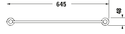 Duravit D-Code Havlu Askısı 60 cm Mat Siyah - 0099244600 - 3