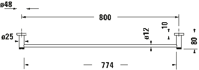 Duravit D-Code Havlu Askısı 80 cm Krom - 009923100 - 3