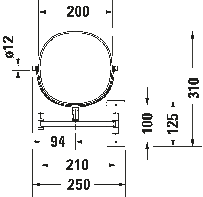 Duravit D-Code Makyaj Aynası Krom - 0099121000 - 5