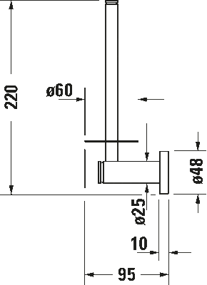 Duravit D-Code Yedek Tuvalet Kağıtlığı Krom - 0099151000 - 3