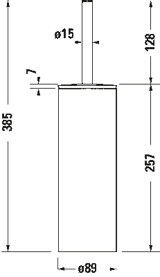 Duravit D-Code Yerden Tuvalet Fırçası Krom - 0099281000 - 2