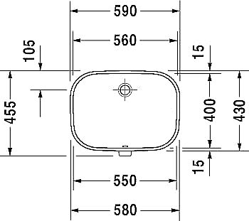 Duravit D-CodeTezgah Altı Lavabo 56 cm - 338560000 - 2