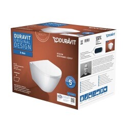 Duravit D-Neo Rimless® Hygiene Glaze Asma Klozet Seti - 45773920A1 - Duravit