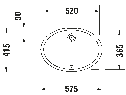 Duravit DuneTezgah Altı Lavabo 52 cm - 481570000 - 2