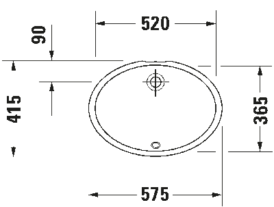 Duravit DuneTezgah Altı Lavabo 52 cm - 481570000 - 2