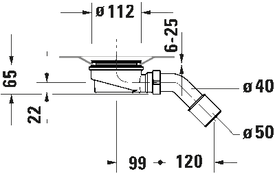 Duravit SustanoDuş Sifonu h:70 mm, 0.45 lt/sn - 791291000000000 - 2