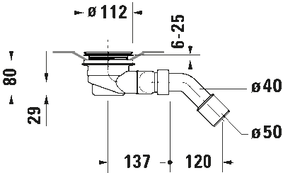 Duravit SustanoDuş Sifonu h:90 mm, 0.60 lt/sn - 791290000000000 - 2