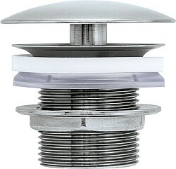 Duravit Universal Sifon Kapağı, ø 72 mm Fırçalanmış Çelik - 0050247000 - Duravit