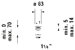 Duravit Universal Sifon Kapağı, Pop-up ø 63 mm Mat Siyah - 0050524600 - 2