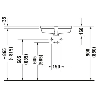 Duravit Vero Tezgah Altı Lavabo 49 cm - 0330480000 - 3