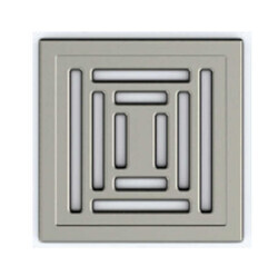 Evimetal Unica 300 Parlak 10x10 Yandan Çıkışlı Yer Süzgeçi 50cm - Evimetal
