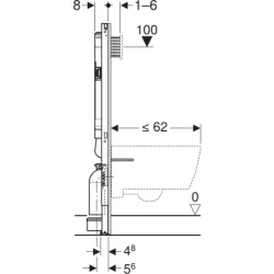 Geberit Alpha Gömme Rezervuar 8 cm Duofix - 458.175.00.2 - 3