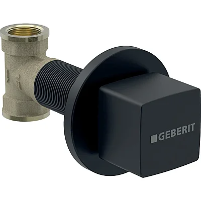 Geberit Ankastre Stop Valf Seti, Kare, Mat Siyah - 616.008.14.1 - 1