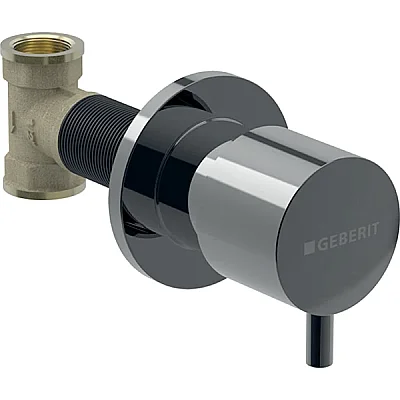 Geberit Ankastre Stop Valf Seti, Yuvarlak, Siyah Krom - 616.004.QC.1 - 1