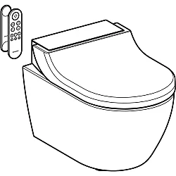 Geberit AquaClean Tuma Comfort, Beyaz Cam - 146.290.SI.1 - 2