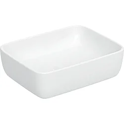 Geberit Geberit Aniara Dikdörtgen Çanak Lavabo: 45x35cm, Batarya Deliği=Yok, Taşma=Yok, Beyaz - 510.059.00.1 - Geberit