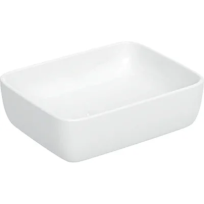Geberit Geberit Aniara Dikdörtgen Çanak Lavabo: 45x35cm, Batarya Deliği=Yok, Taşma=Yok, Beyaz - 510.059.00.1 - 1