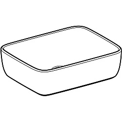 Geberit Geberit Aniara Dikdörtgen Çanak Lavabo: 45x35cm, Batarya Deliği=Yok, Taşma=Yok, Beyaz - 510.059.00.1 - 2