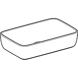 Geberit Geberit Aniara Dikdörtgen Çanak Lavabo: 55x35cm, Batarya Deliği=Yok, Taşma=Yok, Beyaz - 510.060.00.1 - 2