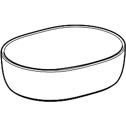 Geberit Geberit Aniara Eliptik Çanak Lavabo: 45x35cm, Batarya Deliği=Yok, Taşma=Yok, Beyaz - 510.057.00.1 - 2