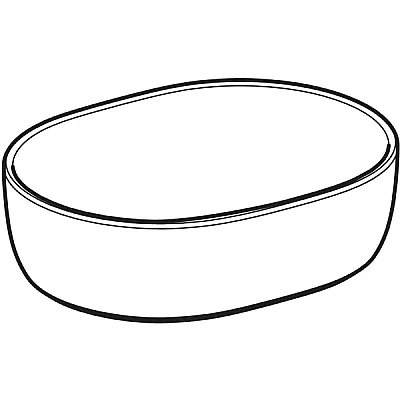 Geberit Geberit Aniara Eliptik Çanak Lavabo: 45x35cm, Batarya Deliği=Yok, Taşma=Yok, Beyaz - 510.057.00.1 - 2