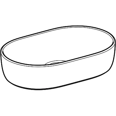 Geberit Geberit Aniara Eliptik Çanak Lavabo: 55x35cm, Batarya Deliği=Yok, Taşma=Yok, Beyaz - 510.058.00.1 - 2