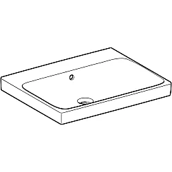 Geberit Geberit Aniara Lavabo: 60.5x48.5cm, Batarya Deliği=Yok, Taşma=Görünür, Simetrik, Beyaz - 510.051.00.5 - 2