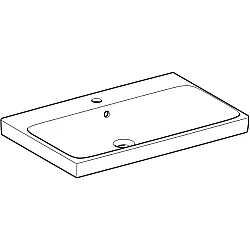 Geberit Geberit Aniara Lavabo: 75.5x48.5cm, Batarya Deliği=Orta, Taşma=Görünür, Simetrik, Beyaz - 510.052.00.1 - 2