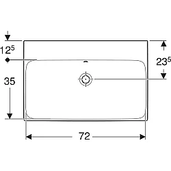 Geberit Geberit Aniara Lavabo: 75.5x48.5cm, Batarya Deliği=Yok, Taşma=Görünür, Simetrik, Beyaz - 510.052.00.5 - 3