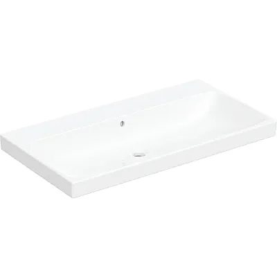 Geberit Geberit Aniara Lavabo: 90.5x48.5cm, Batarya Deliği=Yok, Taşma=Görünür, Simetrik, Beyaz - 510.053.00.5 - 1