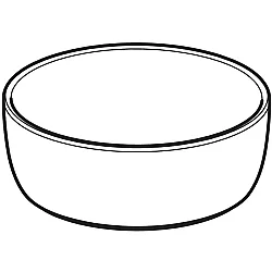 Geberit Geberit Aniara Yuvarlak Çanak Lavabo: 35x35cm, Batarya Deliği=Yok, Taşma=Yok, Beyaz - 510.056.00.1 - 2