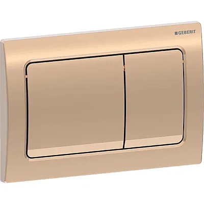 Geberit Kumanda Kapağı Alpha01 (Çift Basmalı) Kare, Bronz - 115.055.QA.1 - 1