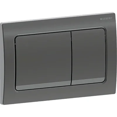 Geberit Kumanda Kapağı Alpha01 (Çift Basmalı) Kare, Siyah Krom - 115.055.QC.1 - 1
