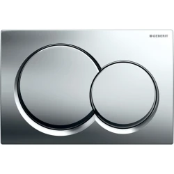 Geberit Kumanda Kapağı Alpha01 (Çift Basmalı) Parlak Krom - 115.035.21.1 - Geberit