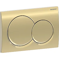 Geberit Kumanda Kapağı Alpha01 (Çift Basmalı) Yuvarlak, Pirinç - 115.035.QE.1 - Geberit