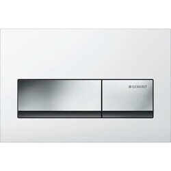 Geberit Kumanda Kapağı Alpha50 - Çift basmalı Beyaz - 115.060.11.1 - Geberit