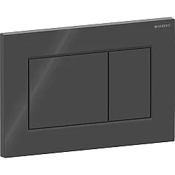 Geberit Kumanda Kapağı Sigma01 (Çift Basmalı) Kare, Siyah - 115.660.DW.1 - 1