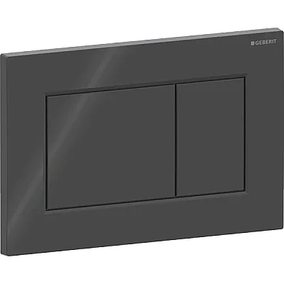 Geberit Kumanda Kapağı Sigma01 (Çift Basmalı) Kare, Siyah - 115.660.DW.1 - 1