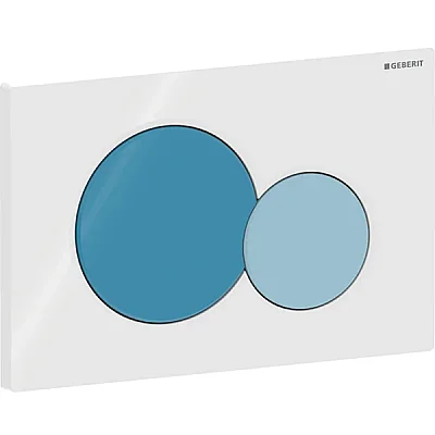 Geberit Kumanda Kapağı Sigma01 (Çift Basmalı) Yuvarlak, Okyanus Mavi/Mavi - 115.770.SX.5 - 1