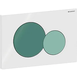 Geberit Kumanda Kapağı Sigma01 (Çift Basmalı) Yuvarlak, Orman Yeşil/Açık Yeşil - 115.770.79.5 - 1