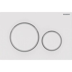 Geberit Kumanda Kapağı Sigma20 - Çift Basmalı Beyaz / Mat Beyaz / Beyaz - 115.882.11.1 - 1