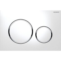 Geberit Kumanda Kapağı Sigma20 - Çift Basmalı Beyaz / Parlak / Beyaz - 115.882.KJ.1 - 1
