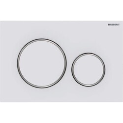 Geberit Kumanda Kapağı Sigma20 - Çift Basmalı Mat Beyaz / Parlak / Mat Beyaz - 115.882.JT.1 - Geberit